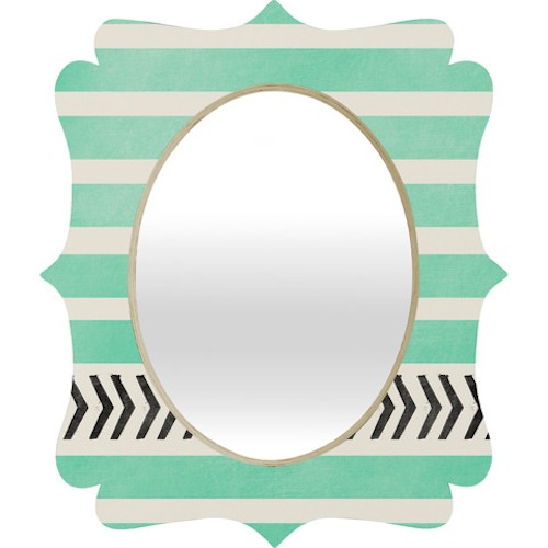 Mint Stripes + Arrows Mirror, $125
